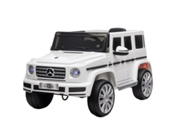 Coche Eléctrico Infantil Benz G500 De 12 V Con Mando A Distancia Y Música, Color Blanco.