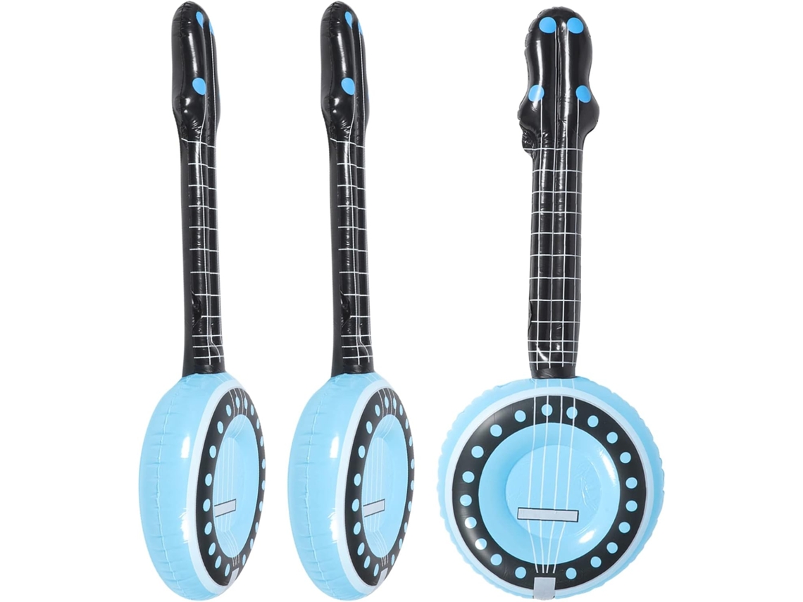 Juego De Instrumentos Inflables De Pvc De 3 Piezas Para Niños Y Niñas, Colorido Azul