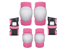 YUYSAN Juego de Rodilleras, Coderas y Protectores de Manos para Adultos y Niños Esquí y Patinaje Talla S (10-25kg) Rosa