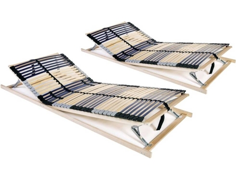 vidaXL Mesitas de noche de láminas 2 unidades con 42 láminas 7 zonas 80x200 cm