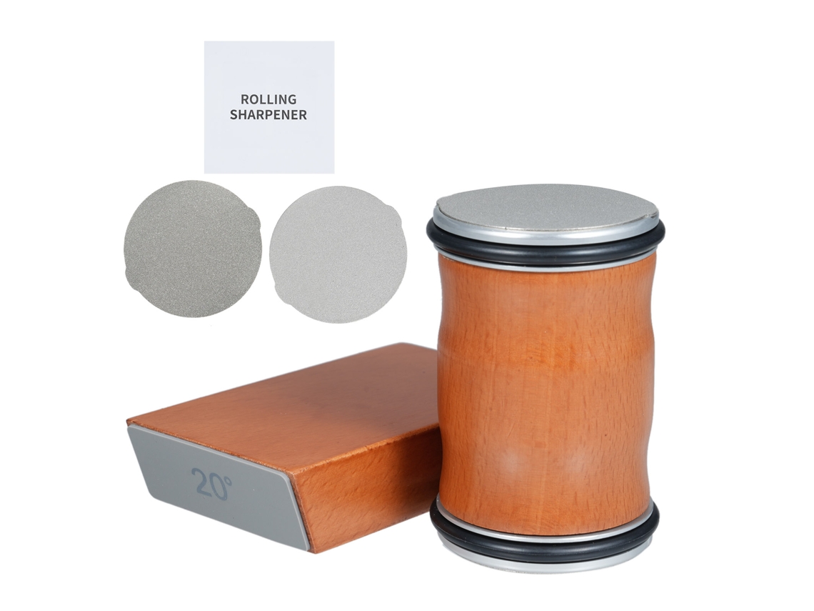 Kit Para Afilar Cuchillos Con Base Magnética Y 4 Bloques De Lijado (ángulos De 15 Y 20 Grados)