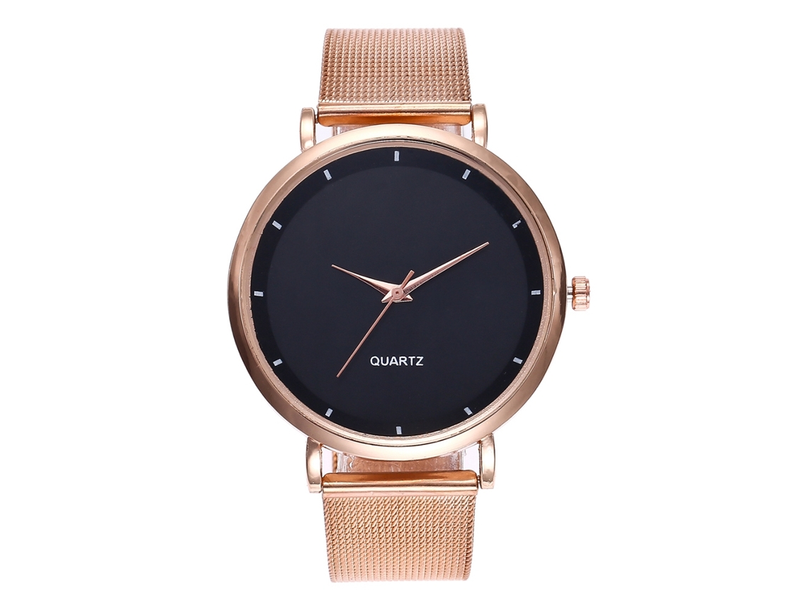 Reloj De Cuarzo Informal Para Mujer Y Niña, Elegante Y Sencillo, Con Correa De Piel Sintética Rosa Y Roja.