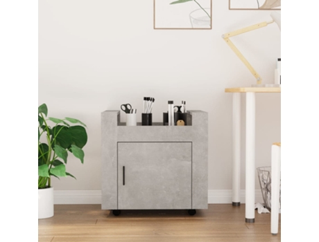 Carrito De Escritorio VIDAXL Gris Madera contrachapada (60x45x60 cm)