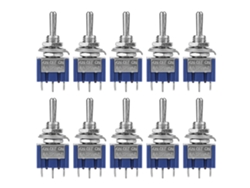 Mini Interruptor De Palanca Spdt De 3 Posiciones, 3 Pines, 6 Mm, 6 A, 125 V Ca, Encendido/apagado, 10 Unidades