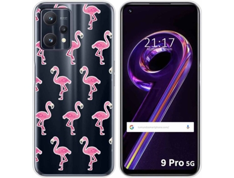 Carcasa para Realme 9 Pro 5G TUMUNDOSMARTPHONE Dibujos Transparente Flamenco Multicolor