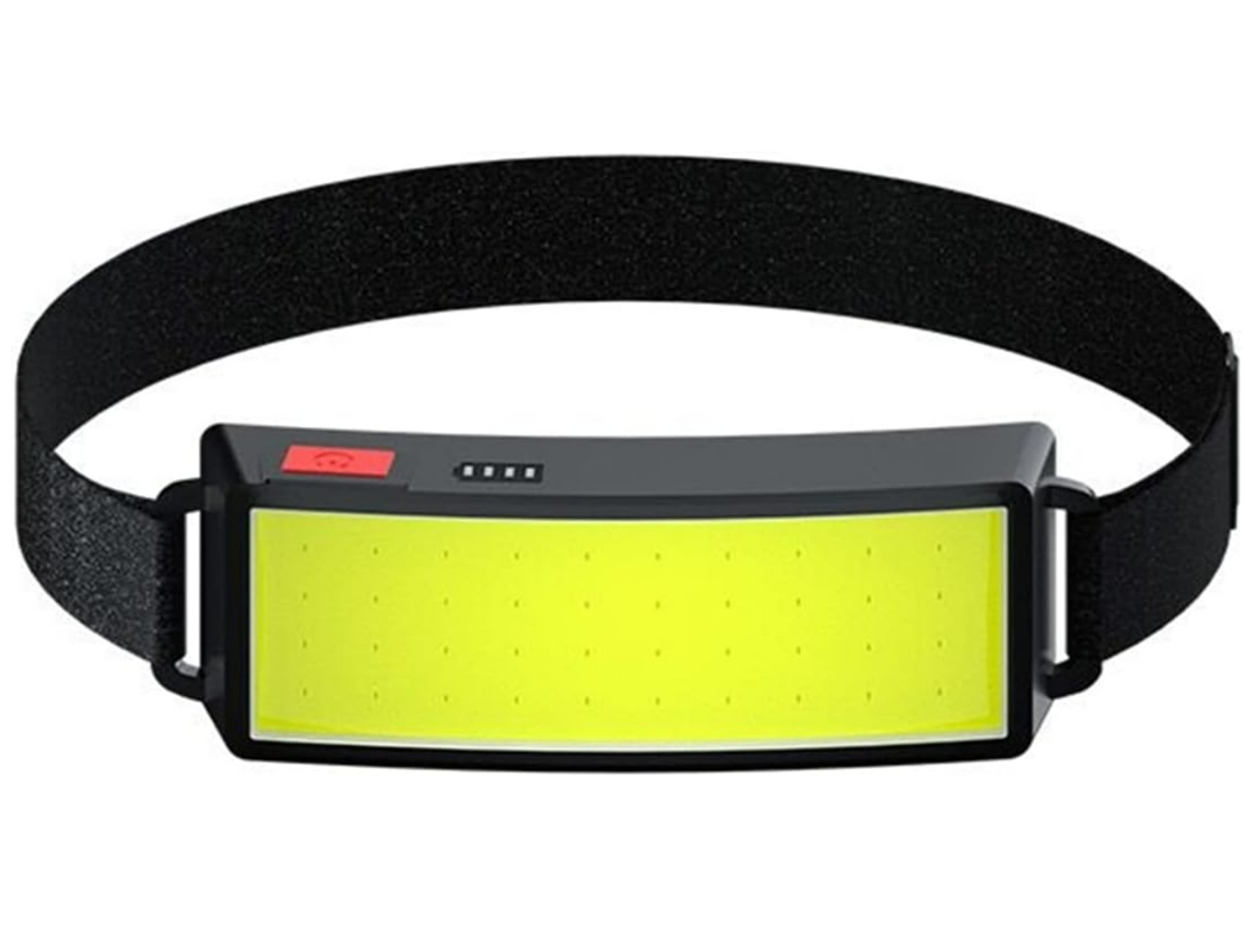 Linterna Frontal Cob 3 Luces Usb Recargable Negro