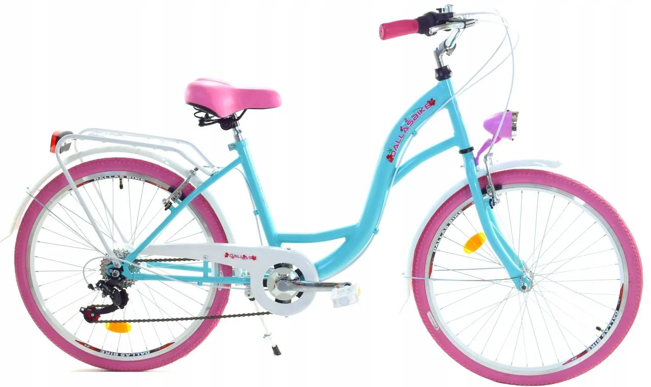 Bicicleta para niña de 24 pulgadas y 6 velocidades, color azul y rosa, B.active