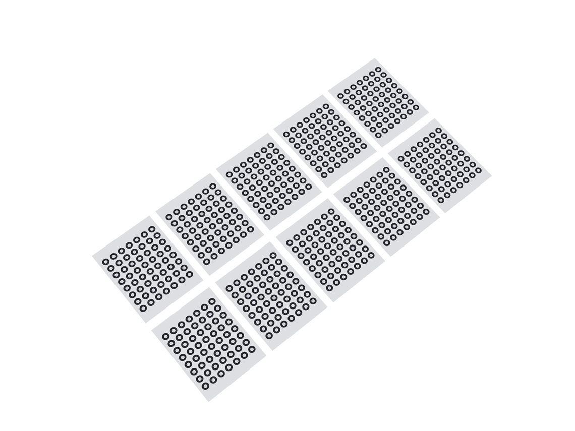 10 Hojas De Marcadores De Escaneo 3d 6mm Reutilizables Puntos De Referencia Para Seguimiento Óptico