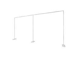 Soporte para fondo de boda, gran capacidad, fácil instalación, plateado, tamaño XL OEM