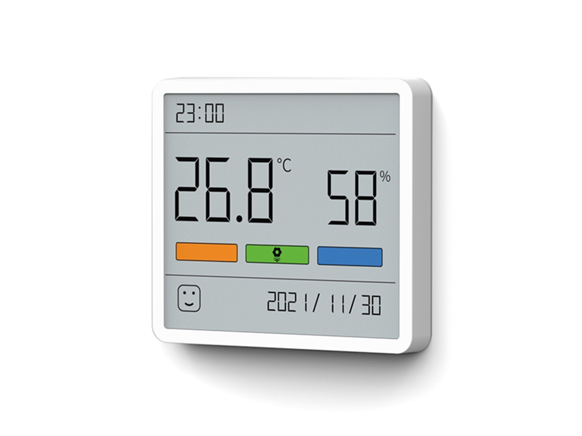 Monitor de temperatura y humedad Atuman Th1 con reloj para el hogar