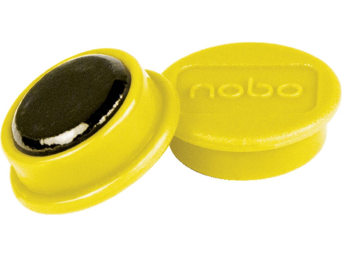 Pack 10 Imanes NOBO 13 mm (Amarillo)