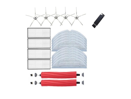 22pcs escova principal escova lateral filtro hepa pano esfregão para xiaomi roborock