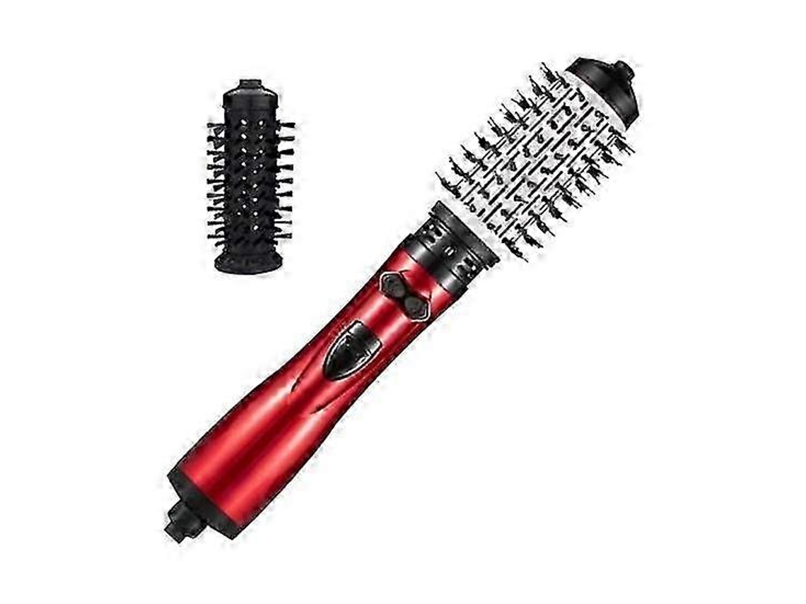 Cepillo 3 en 1 para peinar el cabello con secador giratorio, calentamiento rápido y rizador Szrh AX Nostalgia88 (rojo)