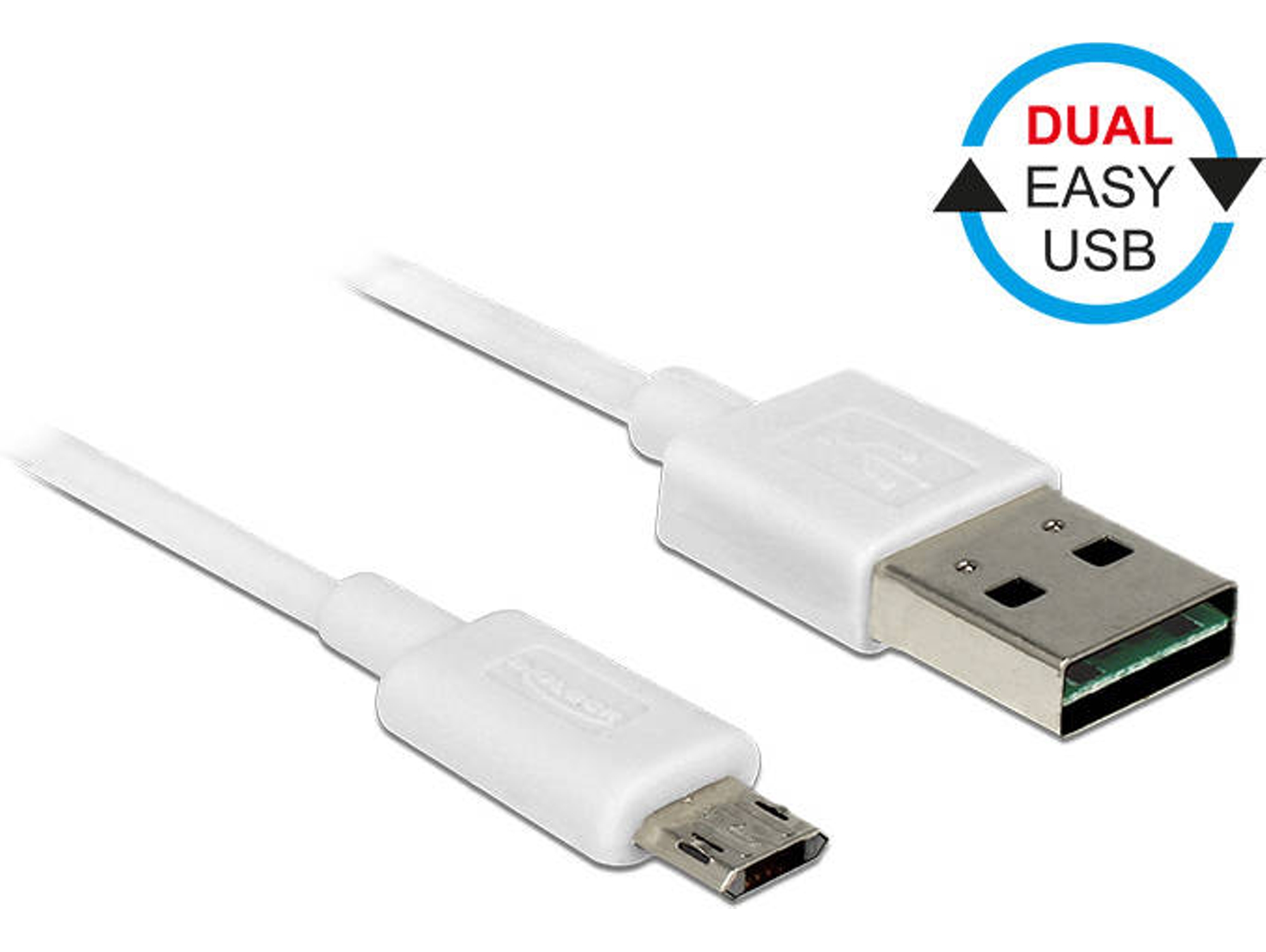 Cable de Datos DELOCK (2 m - Blanco)
