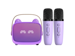 Reproductor De Karaoke Inalámbrico Bluetooth - Altavoz De Karaoke Infantil - Micrófono Integrado - Morado