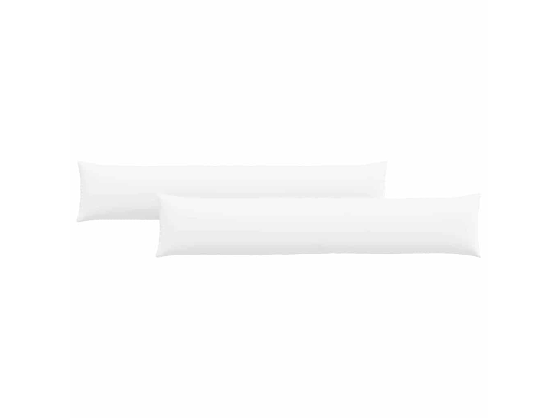 Juego de 2 cojines para sofá, HARLANV1 blanco, tela de 200x40 cm