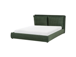 Cama De Agua Beliani Bajonna De Tejido Verde 160x200