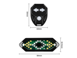 Lanterna Traseira Para Bicicleta Com Sinal De Vire, Controle Remoto Sem Fio, Led, Buzina E Recarregável Via Usb