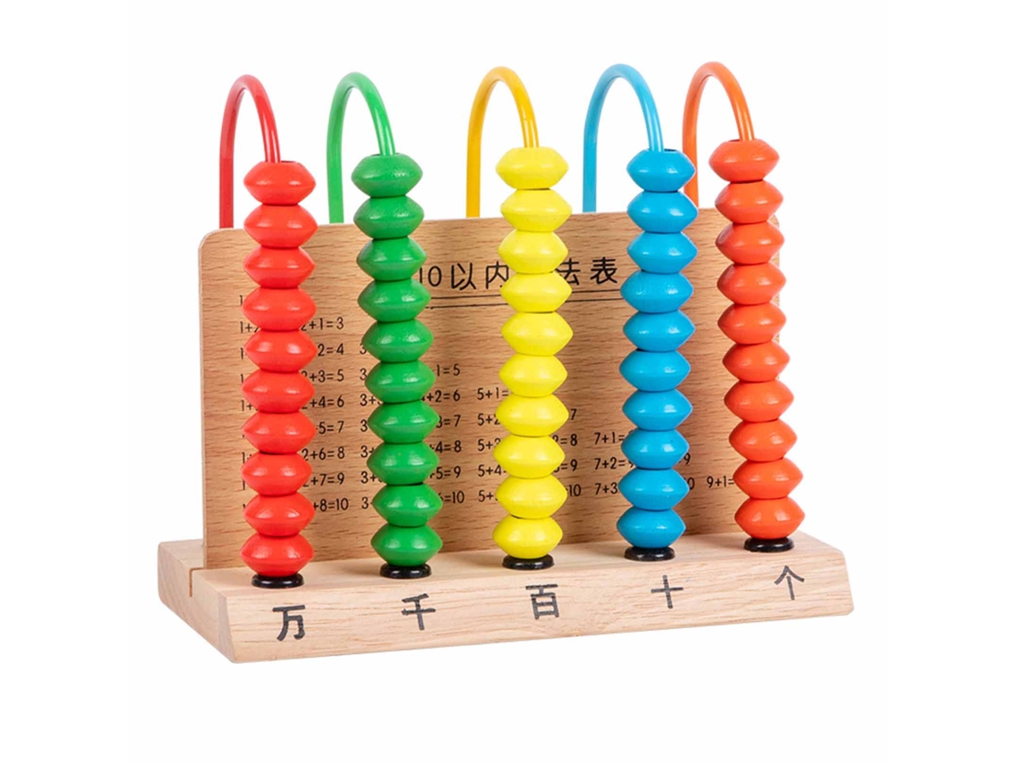 Ábaco De Juguete Educativo De Madera Maciza Para El Aprendizaje De Matemáticas Y El Cálculo Infantil.