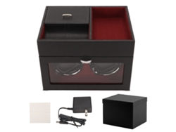 Caja automática para guardar relojes con motor silencioso y luz LED azul