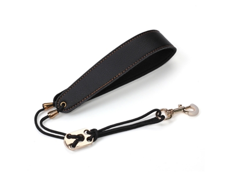 Alça de saxofone ajustável fita de pescoço de saxofone Negro