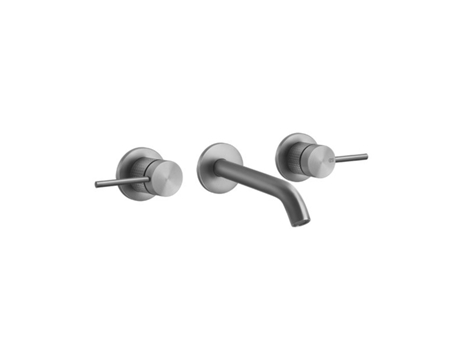 GESSI 316 Cesello, juego listo para instalar, para mezclador de lavabo de 2 mandos, caño fijo, caño 146-126 mm, sin juego de desag&uuml,e, 54492