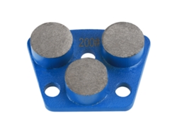 Disco de desbaste diamantado trapezoidal para misturador de areia 200 (3 furos, 3 dentes redondos)