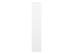 Radiador de columna ovalado en blanco 1800x360 en acero al carbono de 1,5 mm con alta emisión de calor y triple recubrimiento en P