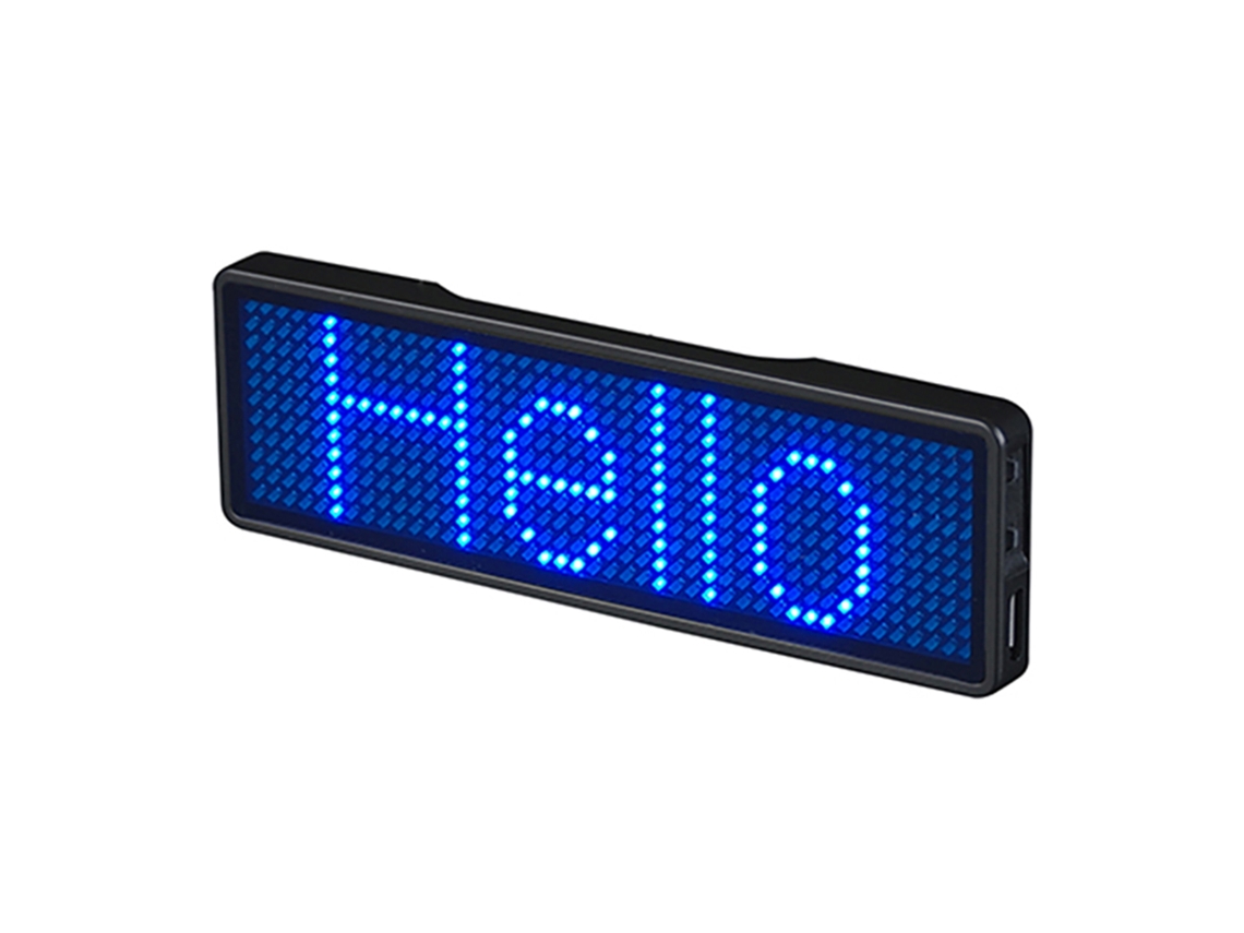 Credencial Led Recargable Profesional Con Pantalla Electrónica Para Negocios Y Eventos.