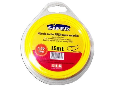 Sifer hilo desbrozadora amarillo redondo 3.00 mmx 15 mt 48222003