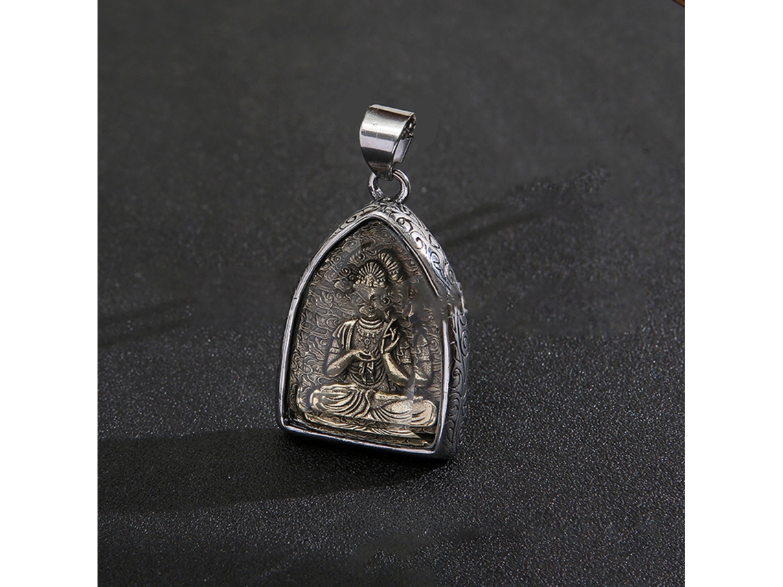 Colgante De Buda De Estilo Étnico, Acero Inoxidable, Corte En Arco, Amuleto, Decoración, Regalo.