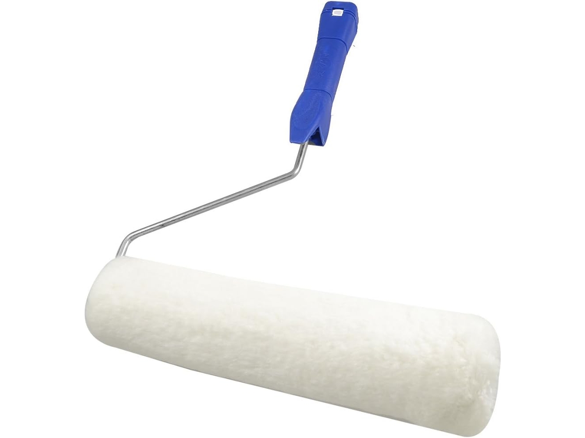 Rodillo De Pintor De 10 Pulgadas Con Mango De Plástico Azul Y Funda De Felpa Blanca (76ee73e4a613...