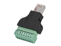 Adaptador De Conector Rj45 Macho A Terminal De Tornillo De 8 Pines Para Dvr Ethernet