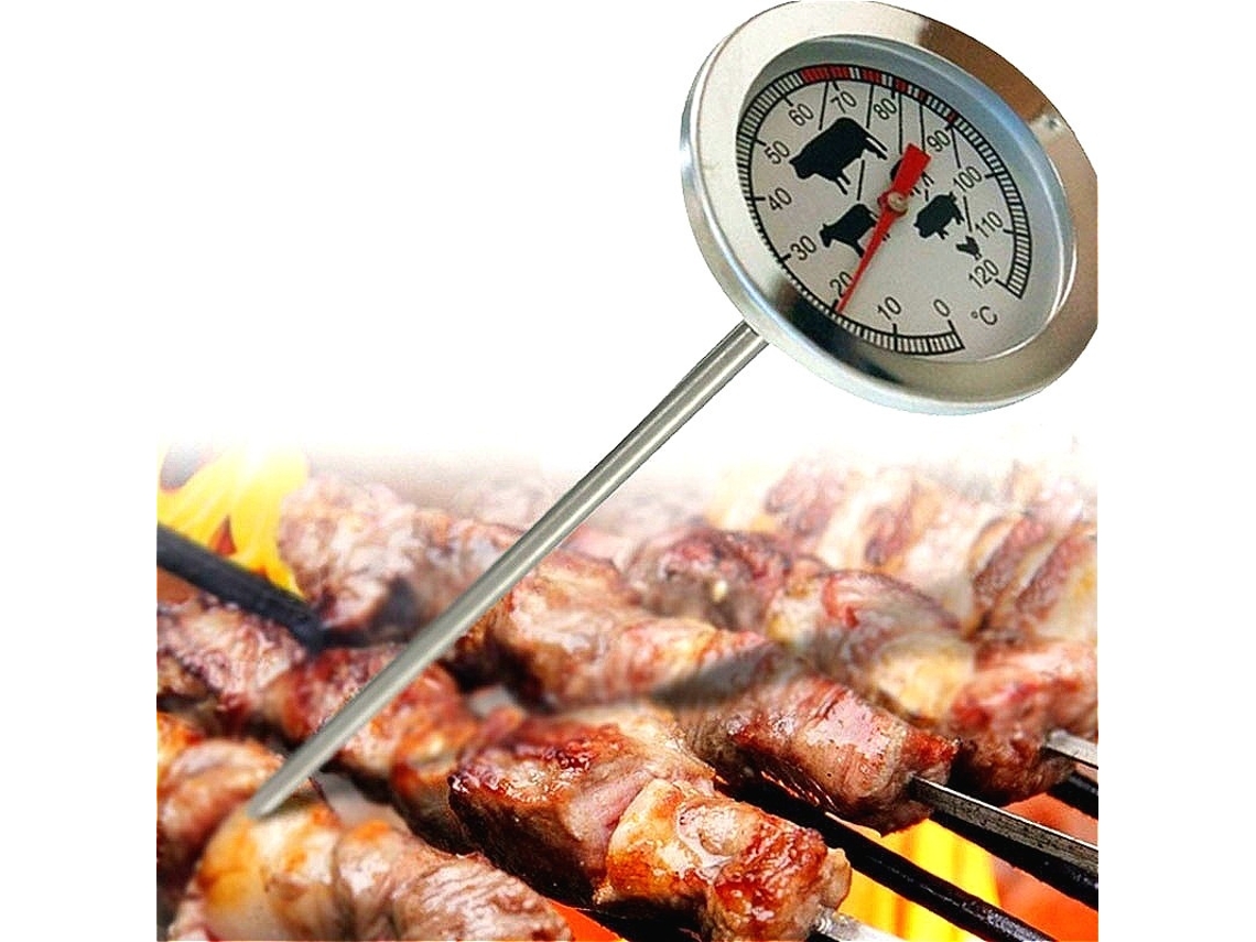 Termômetro de bolso com sonda de aço inox, ideal para grelhar e cozinhar