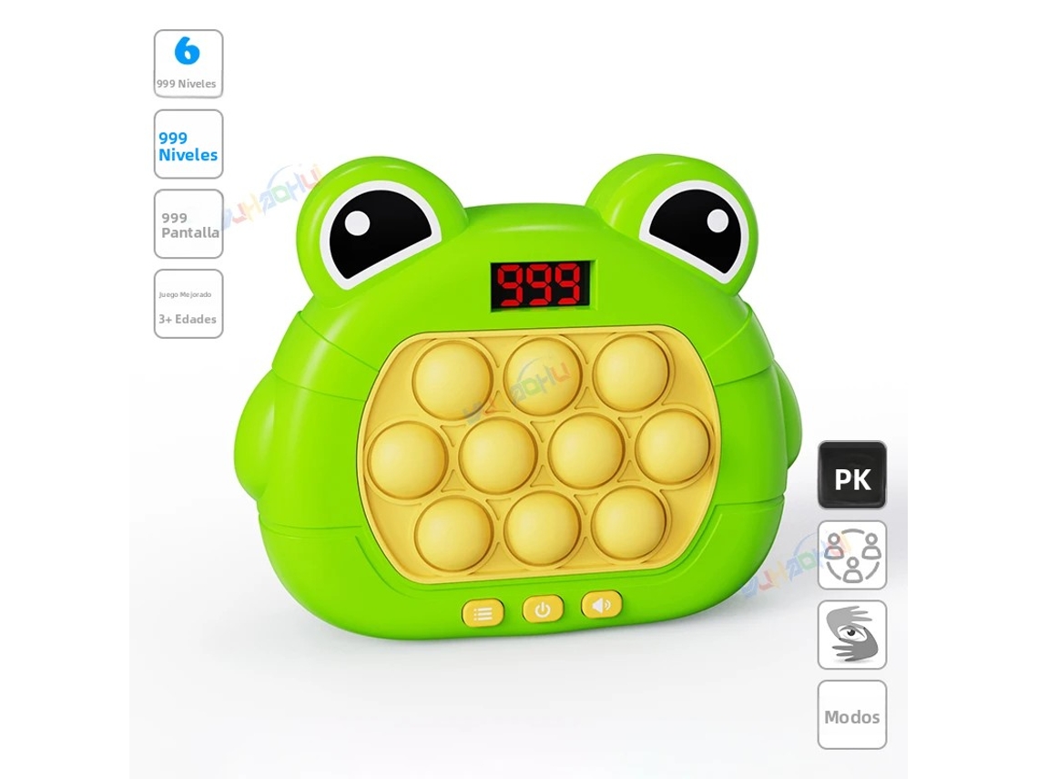 Divertido rompecabezas electrónico con luces que funciona con movimientos rápidos de empujar y tirar, ideal para aliviar el estrés. Mdug