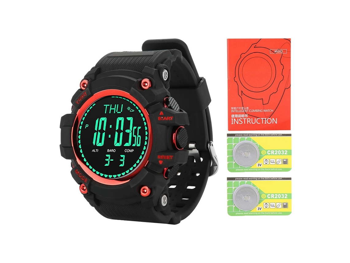 Reloj Inteligente (podómetro Resistente Al Agua) Mg02 Reloj Inteligente Deportivo De Montaña Al Aire Libre (rojo)