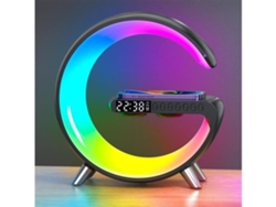 Carregador Sem Fios Iphone Samsung Altifalante Bluetooth Luz Rgb Despertador Digital Luz Noite Despertar 15w