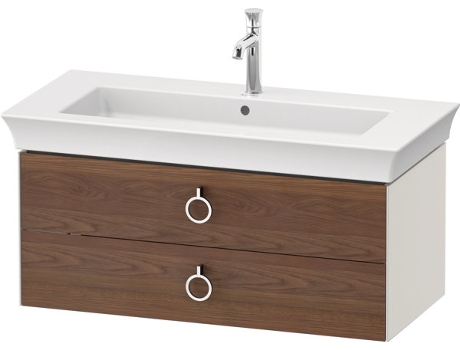 DURAVIT White Tulip, mueble de baño colgado en la pared, ancho 984 x fondo 458mm, con 2 cajones, con tirador, WT43520
