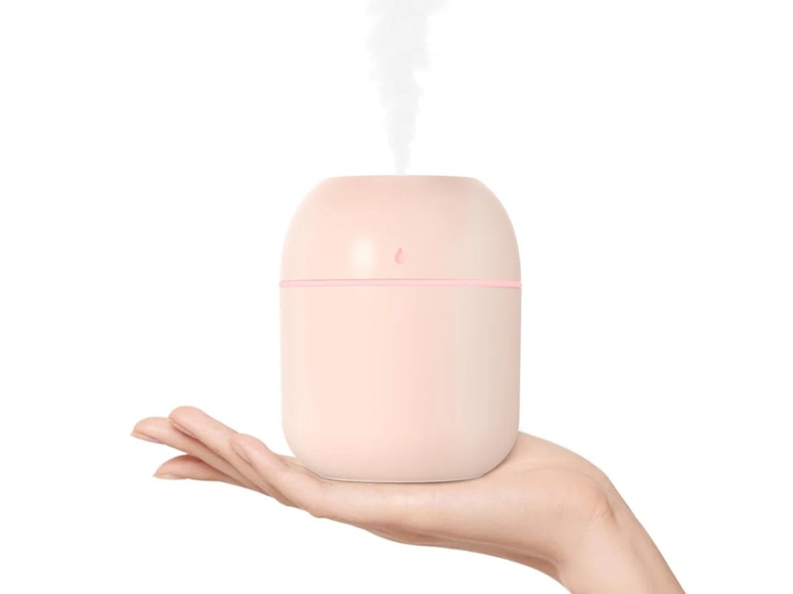 Humidificador portátil con 2 modos y apagado automático para coche/dormitorio, Bestvite Rosa