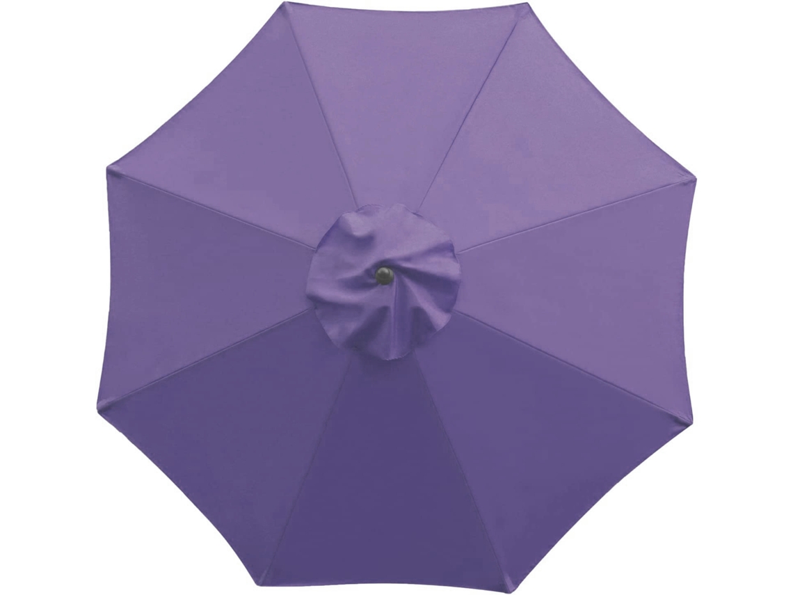 Tela de repuesto para sombrilla de exterior, 8 varillas, 3 metros, impermeable, protección UV, color morado (sin soporte)