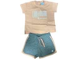 Conjunto deportivo multideporte estándar para niños Champion beige, rosa bebé y gris