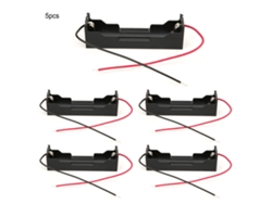 5 Estuches De Abs Para Baterías Recargables 18650 Con Cable Y Base De Soporte Diy.