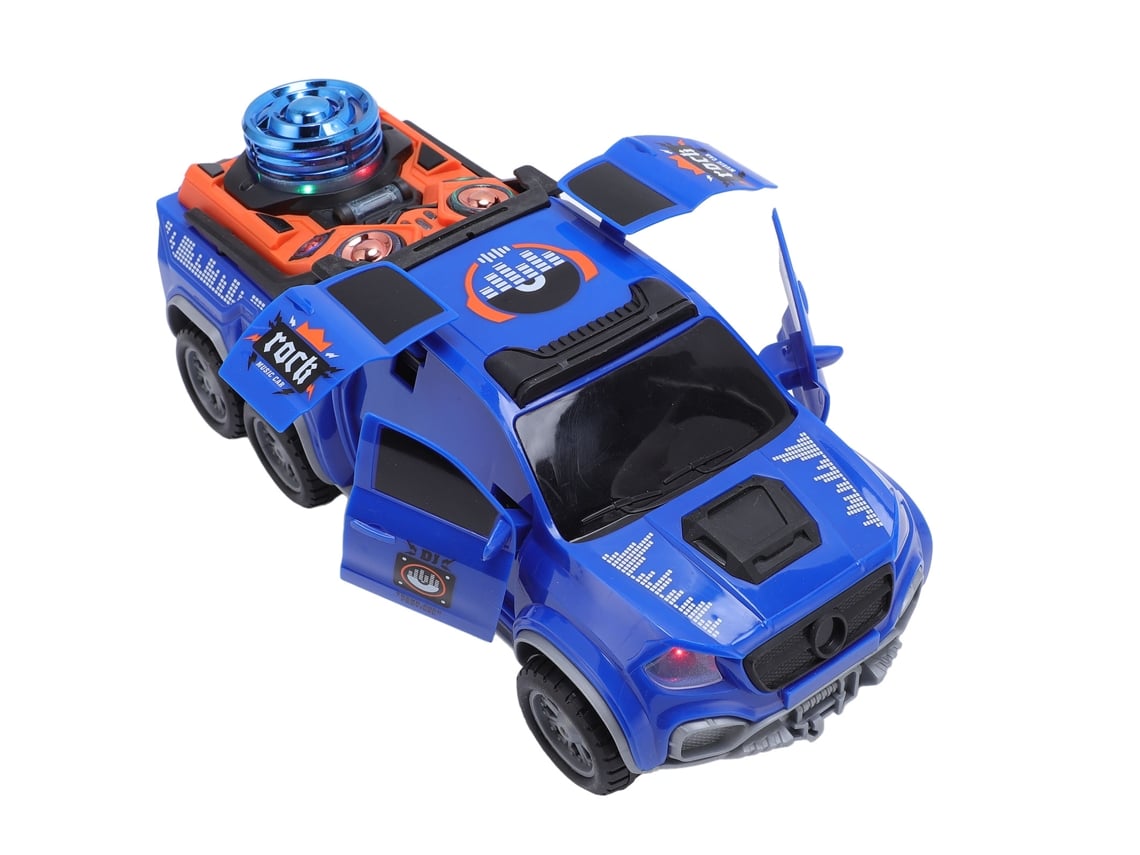 Carrinho Elétrico Infantil BJ Universal com Música e Luzes, Veículo Giratório para Todas as Estações, Azul