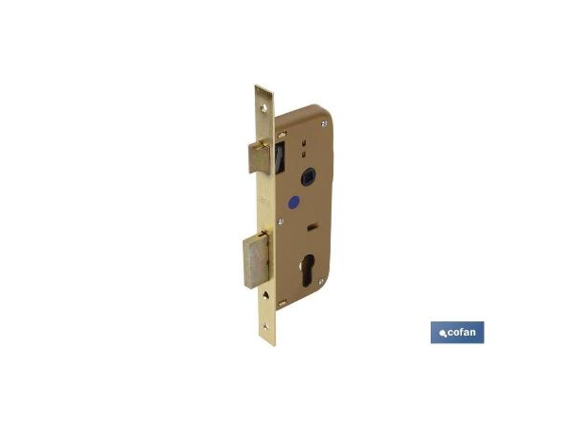 Cerradura embutir+cerradero d85 e45- níquel (p/madera)