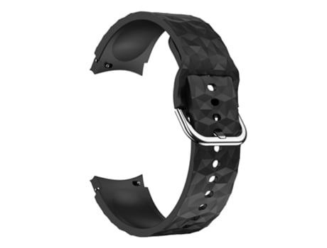 Correa de Silicona patrón de rombos para Samsung Galaxy Watch 4 40mm/44mm/Watch 4 Classic 42mm/46mm/Watch 5 40mm/44mm - negro
