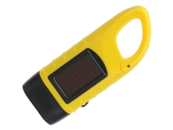 2026-linterna Recargable Manual Solar, Linterna Led Dinamo, Luz De Emergencia Portátil Para Camping Con Mosquetón (amarillo) clase Energética A++