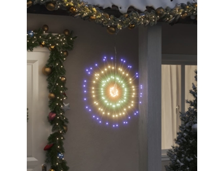 VIDAXL Luces de Navidad de estrellas 2 uds 140 LED de colores 17 cm