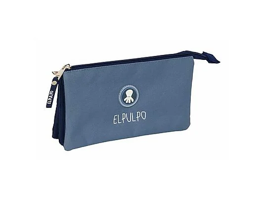Estuche Triple EL PULPO Azul (22 x 12 x 3 cm)
