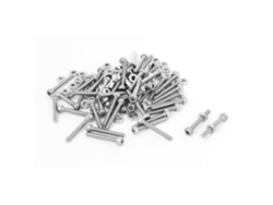 Juego De 50 Tornillos Y Tuercas Moleteados Hexagonales De Acero Inoxidable M2