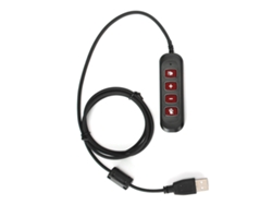 Adaptador De Auriculares H901 Usb Qd Con Volumen Ajustable Para Equipos De Centro De Llamadas De 3,5 Mm, Color Rojo